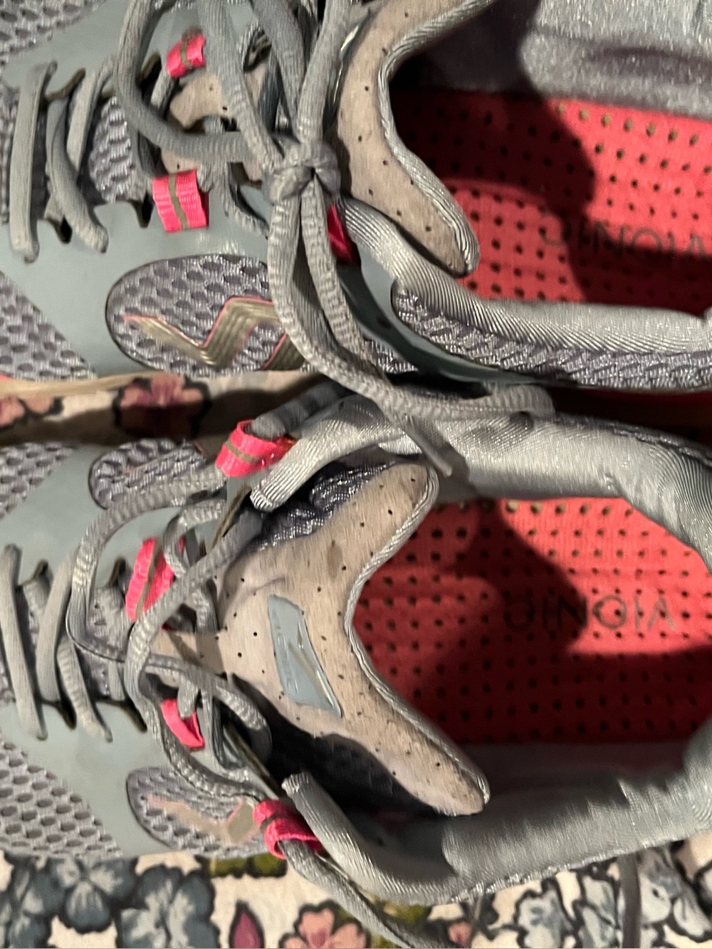 Light blue Athletic Sneakers with Pink Accents. Vionic Elation335.